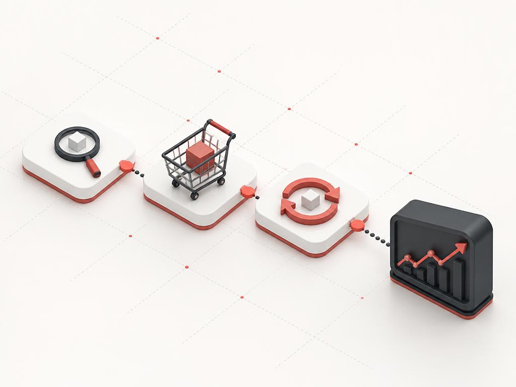 Customer journey from discovery to purchase to reorder and replenishment value